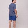 03 pijama curto meia manga masculino listras azuis
